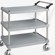 이동식 트롤리 다용도 트레이 운반카 식당용카트 저소음 배식카트, 상품선택, 플라스틱 3단 특