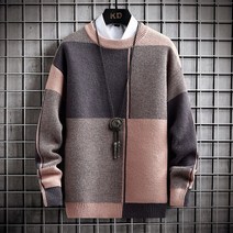 우일신 쿠키홈 남성 라운드넥 니트 데일리 캐주얼 남친룩