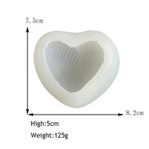 캔들몰드실리콘 심장 모양의 아로마 테라피 간장 왁 스 사출 금형에 대 한 양 초 실리콘 몰드 홈 장식 공예, 02 Heart M