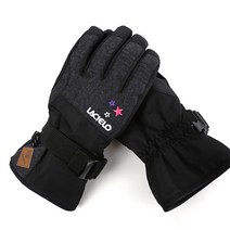 라시엘로 여성 스키장갑 LAL-1908 방한 방수 보드 장갑, 블랙