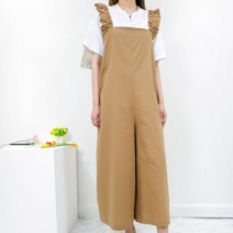 [파인스토리]곱창끈 프릴끈 밴드 멜빵 루즈핏 통바지 멜빵바지