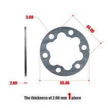 245mm 전자 자전거 전기 스쿠터 브레이크 패드 가스켓 스페이서 여섯 구멍 디스크 와셔 휠 Ebike E