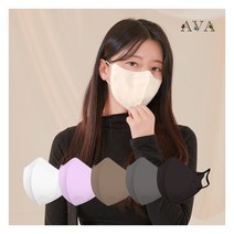 아바 KF94 새부리형 컬러 마스크 중형 100매, 중형 베이지