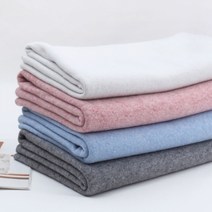 짱패브릭 선염양면이중울(wool)니트-4color원단 패브릭#, 연블루