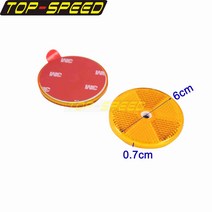 ATV 비포장 도로용 오토바이 프론트 포크 다리 슬라이드 안전 반사판 스티커 볼트 반사 테이프 스트립 마크 캐러밴, [24] 112 yellow