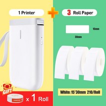 스마트폰사진인화기 휴대폰 사진출력 Niimbot D11 무선 라벨 프린터 휴대용 핸즈프리 포켓 인쇄기 열 홈, D11 3 White Label L, 06 D11 3 White Label L