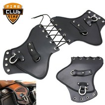 [해외]Harley Sportster XL Dyna Softail Touring Road King 용 범용 블랙 PU 가죽 열 안장 실드 디플렉터