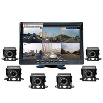 6채널블랙박스 10인치화면 야간녹화 360도 고화질, 10.1인치 5방향 +128g