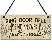 Meijiafei Funny Ring The Door Bell Wall Door Gate Sign Garden Shed Nan Mum Home Friend Gift 10” X 5”, 1