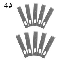 아크릴 칼 재단기1나이프 핸들 10 블레이드 교체 4 # 메스 우드 종이 커터 공예 펜 조각 DIY 핸드 툴, 02 10pcs