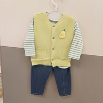 압소바 50% 봄에 딱입기 좋은 니트조끼 3PCS 상하복