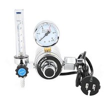TOPINCN 압력 조정기 CO2 용접 유량계 CO2 레귤레이터 스피드 컨트롤러 CO2 압력 가스 플로우 레귤레이터 AR 리듀서 용접 게이지 웰더 용접 안전 에너지 절약(측정 범위 0~25(MPa))(36V)