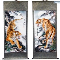 동양화 액자 그림 풍수화 돈나무 잉어 2pcs # TOP 비즈니스 선물 # 홈 오피스 벽 장식 예술돈 그리기 행운, 02 다크 그레이_02 M