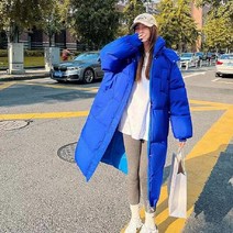 경량롱패딩 누빔 롱패딩 캐주얼 솔리드 후드 파카 롱 코트 및 재킷 여성용 두꺼운 따뜻한 방풍 스노우 웨어