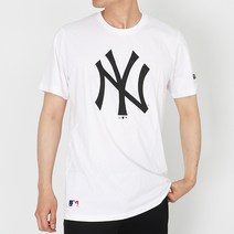 뉴에라 MLB 반팔티 검정 빅로고 뉴욕 양키스 화이트 반팔 티셔츠