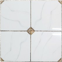 중앙데코 포쉐린 패턴타일 300mmX300mm 비앙코카라라, 1장, 골드포인트