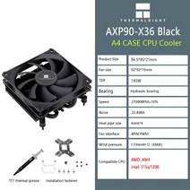 Thermalright AXP90-X36 다운 압력 라디에이터 AGHP 히트 파이프 완전 리플 로우 솔더링 프로세스는 Intel, 02 AXP90 X36 Black