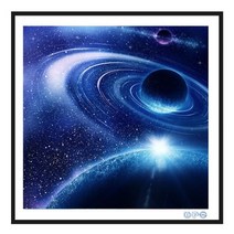 China 항공지구 은하수 우주 보석십자수 픽스 아트 집에서하는 취미 주문 제작 큐빅비즈, 50x50cm