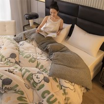 양털 캐시미어 이불 따뜻한 두꺼운 겨울 밍크담요, T