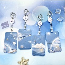 [레비쉬]릴 홀더 우주 행성 카드 케이스 카드지갑 버스카드수납학생증 보관