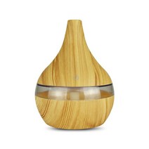 1pcs 300ml 가습기 아로마 테라피 우드 그레인 전기 에센셜 오일 USB 자동차 공기 청정기 스타일링 액세서리, 라이트 우드 플랫