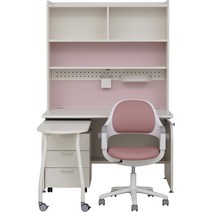 일룸 [SET] 링키 퍼펙트 책상세트   시디즈 링고의자, 책상-아이보리 핑크:의자-인조가죽-블루