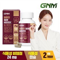 [총 2개월분] GNM 맘편한 비헴철 철분 비타민C 1병, 단품, 단품