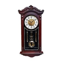 괘종시계 앤틱 엔틱 벽면 벽걸이 벽 시계 인테리어, 20인치 뮤트 288 우드 브라운