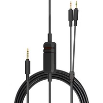 Beyerdynamic MMX300 헤드셋 교체 라인 용 스테레오 헤드폰 잭 케이블, 검은색