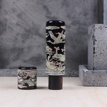 독도장 고급 자개 인감도장, 2.자개도장 6푼 십장생 흑색