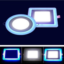 천정 매립형 LED 전구 전등 선박 us 천장 빛 220 v 110 조명 부엌 AC85265V 램프, [02] Cold White Blue, [01] 6W Round