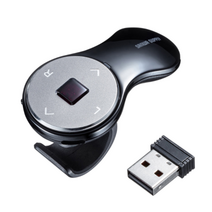 고성능 에어 마우스 발표용 무소음 PPT 무선 블루투스 리모컨 노트북 사무용, USB 무선 핑거 마우스 블랙