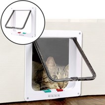 베란다고양이문 캣도어 고양이 강아지 틈새 보조 문, 마이펫 도어_블랙_M