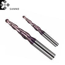 HRC60 테이퍼 엔드 밀 커스터마이징 가능 cnc 텅스텐 스틸 볼 노즈 코팅, 08 D8X30 X75L     5pcs