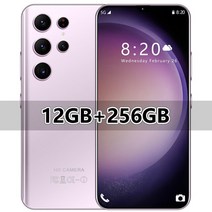S23 울트라 5G 스마트폰 7.3 인치 풀 스크린 전화 16GB + 휴대폰 글로벌 안드로이드 13 새로운 브랜드, 없음, 10.Purple 12GB  256GB