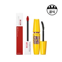 [메이블린] [기획세트]슈퍼스테이 립 잉크 5ml+매그넘 콜로썰 마스카라, 상세 설명 참조, 전체색:히로인 / 직접입력1:매그넘 콜로썰 마스카라(블랙)
