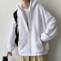 패션 캐주얼 카디건 후드 스웨터 남성용 느슨한 하이 엔드 트렌디 탑 봄과 가을 지퍼 재킷