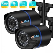 가정용 실외 실내 CCTV besder 5mp 오디오 보안 ip 카메라 무선 야간 cctv 감시 야외 wifi 카메라 sd 카드 슬롯 최대 128gbicsee, 1x2mp 64g 카드, 영국 플러그, 3.6mm