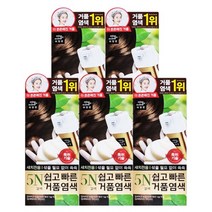 미쟝센 새치전용 쉽고빠른 거품염색약 갈색 X 5개