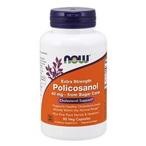 NOW Foods 미국직배송 나우 푸드 폴리코사놀 40mg 90베지캡슐 정품, 1병