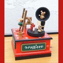 크리스마스 캐롤오르골 빨간 레코드 멜로디 아기방소품 오로골