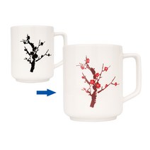 매직 에코머그컵/변색머그/사군자머그 매화머그
