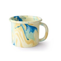 본에나멜웨어 뉴마블 머그 300ml, 레몬 크림