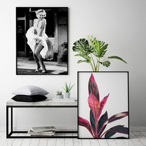 셀러허브 맛상게아나 No1 북유럽 인테리어 식물 액자 40호 100x73cm, 캔버스액자(옆면흰색)