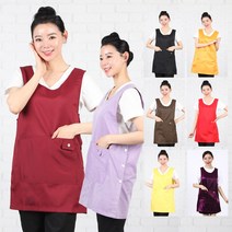 원피스 앞치마 큰주머니 시장 요양보호사 복지 AE226, AE226 와인M