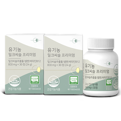 닥터마루 유기농 밀크씨슬 실리마린 간에좋은영양제 효능, 30정, 2개