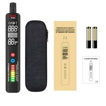 가스감지기 가연성 가스 누설 누출 탐지기 감지기 펜형 디지털 화면 건전지 사용, 감지기 [케이스 포함]