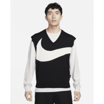 [국내매장판] 나이키 스우시 남성 스웨터 베스트 블랙 FD2874-010