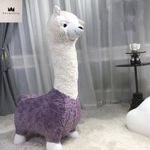 알파카 쿠션 의자 소프트 1인 슬립 소파 캐주얼 캐릭터 세덱쿠션 원단 리빙제이 큐어백, 퍼플