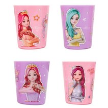 시크릿쥬쥬 유치원 어린이집 여아 손잡이없는 예쁜물컵 4개 양치컵 아동용